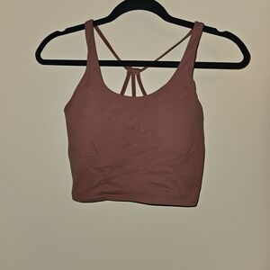 Women's Mauve Strappy Crop Top